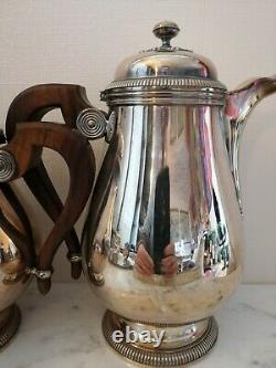 CHRISTOFLE GALLIA Silver plated Coffee Tea sugar creamer set France