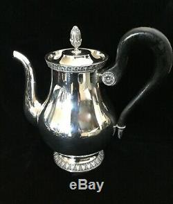 CHRISTOFLE MALMAISON Beauharnais Silverplate TEA POT France MSRP $2,250 EUC