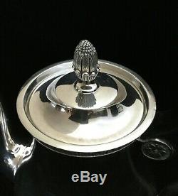 CHRISTOFLE MALMAISON Beauharnais Silverplate TEA POT France MSRP $2,250 EUC