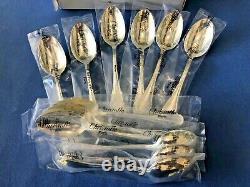 CHRISTOFLE Paris POMPADOUR Set of 12 Tea coffee Spoons Silver-plated 6 NEW