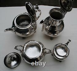 CHRISTOFLE SERVICE THE CAFE METAL ARGENTE ART NOUVEAU Silverplate Tea Coffee Set