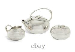 CHRISTOFLE Silver Plate GALLIA Lino Sabattini BOULE Pattern 3 Piece Tea Set