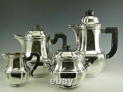 CHRISTOFLE Silver Plate Gallia ART DECO Pattern 4 Piece Tea & Coffee Set