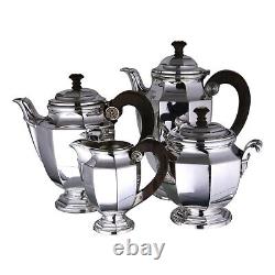 CHRISTOFLE Silver Plate MANSART Pattern 5 Piece Tea & Coffee Set