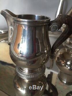 CHRISTOFLE silver plated Coffee Tea sugar pot creamer set France