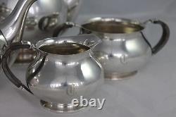 COHR Denmark Silver plate Tea Coffee Set Mid Century Danish Modern