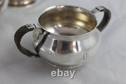 COHR Denmark Silver plate Tea Coffee Set Mid Century Danish Modern