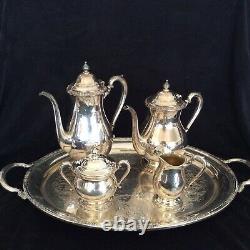 Camiille (Silverplate, Hollowware) by International Silver 5 Piece TEA set WithTray