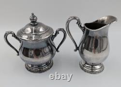 Camille by International Silver Tea Coffee set Serving Set w Tray Siver Plated