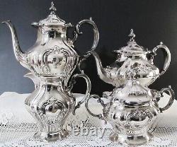 Chantilly by Gorham Silverplate 4 Piece Teapot & Coffee Service Set English Tea