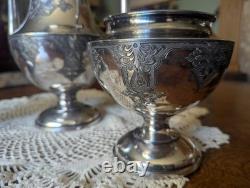 Cherished 1880 Three Piece Silver Plated Tea Set. Simpson Hall Miller Co