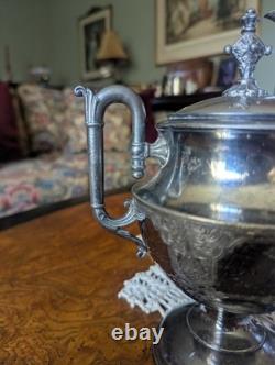 Cherished 1880 Three Piece Silver Plated Tea Set. Simpson Hall Miller Co