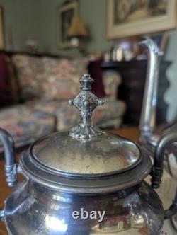 Cherished 1880 Three Piece Silver Plated Tea Set. Simpson Hall Miller Co