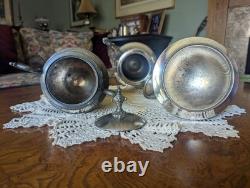 Cherished 1880 Three Piece Silver Plated Tea Set. Simpson Hall Miller Co