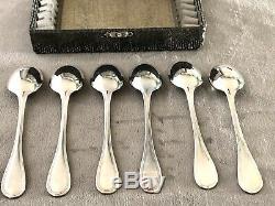 Christofle Albi Silver Plated Tea/coffee Spoons Set Of 6 Pcs In Gift Box