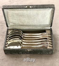 Christofle Albi Silver Plated Tea/coffee Spoons Set Of 6 Pcs In Gift Box