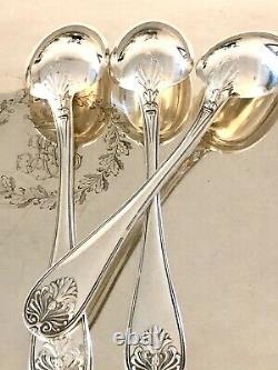 Christofle Antique Empire Malmaison Silverplated Tea/coffee Spoons Set Of 12 Pcs