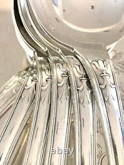 Christofle Antique Empire Malmaison Silverplated Tea/coffee Spoons Set Of 12 Pcs