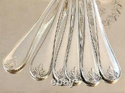 Christofle Antique Empire Malmaison Silverplated Tea/coffee Spoons Set Of 12 Pcs