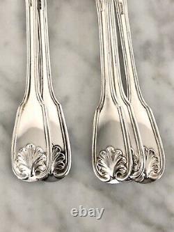 Christofle Antique Silver Plated Tea/dessert Spoons Set Of 12 Pcs In Gift Box