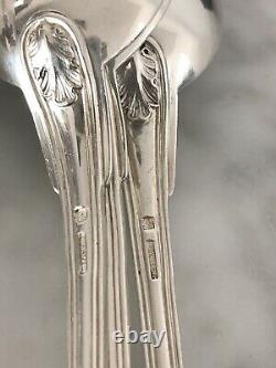 Christofle Antique Silver Plated Tea/dessert Spoons Set Of 12 Pcs In Gift Box