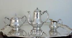 Christofle Antique Silverplated Art Nouveau Tea / Coffee Set 3 Pcs