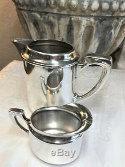 Christofle France Art Deco Hotel Silver Tea Set