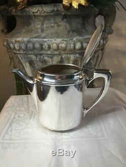 Christofle France Art Deco Hotel Silver Tea Set