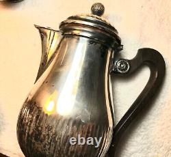 Christofle France Gallia Pattern 3 piece Silver Plate Coffee or Tea set