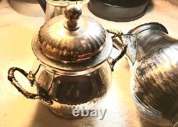 Christofle France Gallia Pattern 3 piece Silver Plate Coffee or Tea set