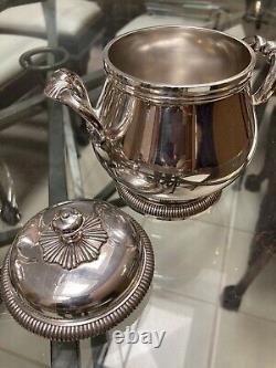 Christofle Gallia Coffee & Tea Set/Service. Shiny, Lustrous Silverplate