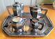 Christofle Gallia Silver Plate Tea Set Coffee 6118 6119 Art Deco Tray Wood Handl