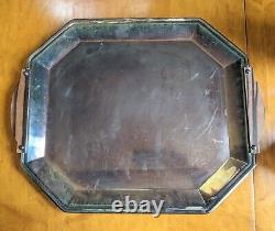 Christofle Gallia Silver Plate Tea Set Coffee 6118 6119 Art Deco Tray Wood Handl