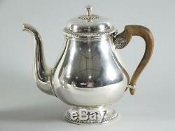 Christofle Gallia Silver Plated 4 Pc Tea Set Tea, Coffee, Creamer & Sugar Bowl