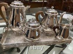 Christofle Gallia Tea Set. Shiny, Lustrous Silverplate