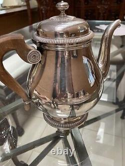 Christofle Gallia Tea Set. Shiny, Lustrous Silverplate