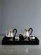 Christofle Malmaison Coffee, Tea, Creamer & Sugar Set