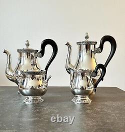 Christofle Malmaison Coffee Tea Set Of 4 Pcs Excellent