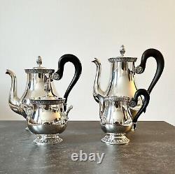 Christofle Malmaison Coffee Tea Set Of 4 Pcs Excellent