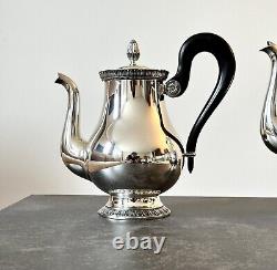 Christofle Malmaison Coffee Tea Set Of 4 Pcs Excellent