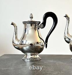 Christofle Malmaison Coffee Tea Set Of 4 Pcs Excellent