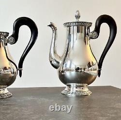 Christofle Malmaison Coffee Tea Set Of 4 Pcs Excellent