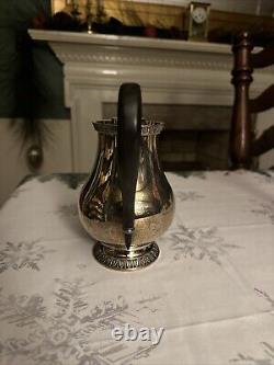 Christofle Malmaison Silverplate Ebony Tea Pot Excellent