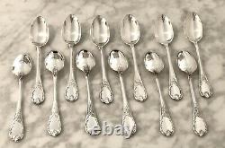 Christofle Marly Silver Plated Coffee/tea Set Of 12 Spoons In Original Box