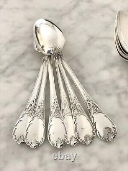 Christofle Marly Silver Plated Coffee/tea Set Of 12 Spoons In Original Box