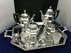 Christofle Silverplate Tea Set Gallia Pattern With Matching Tray Please Read Desc