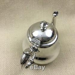 Christofle Teapot Silver plated Antique French Small Bachelor Breakfast Tea Pot