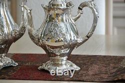 Christopher Wren By Wallace Silverplate Tea & Coffee Service Set 6 Pcs Set