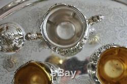 Christopher Wren By Wallace Silverplate Tea & Coffee Service Set 6 Pcs Set