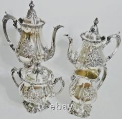 Christopher Wren by Wallace Silverplate Tea Coffee Service Set, 4 pc. Antique